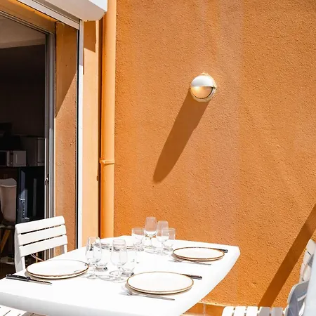 T2 Climatise Avec Balcon, Parking Prive, 4 Couchages, Centre Narbonne-plage, Proche - Fr-1-409-65 דירה